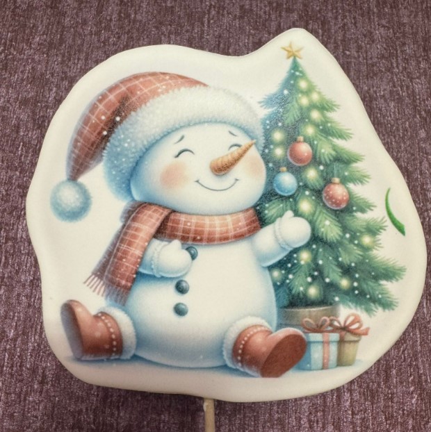 Изображение Пряник Снеговик и елочка